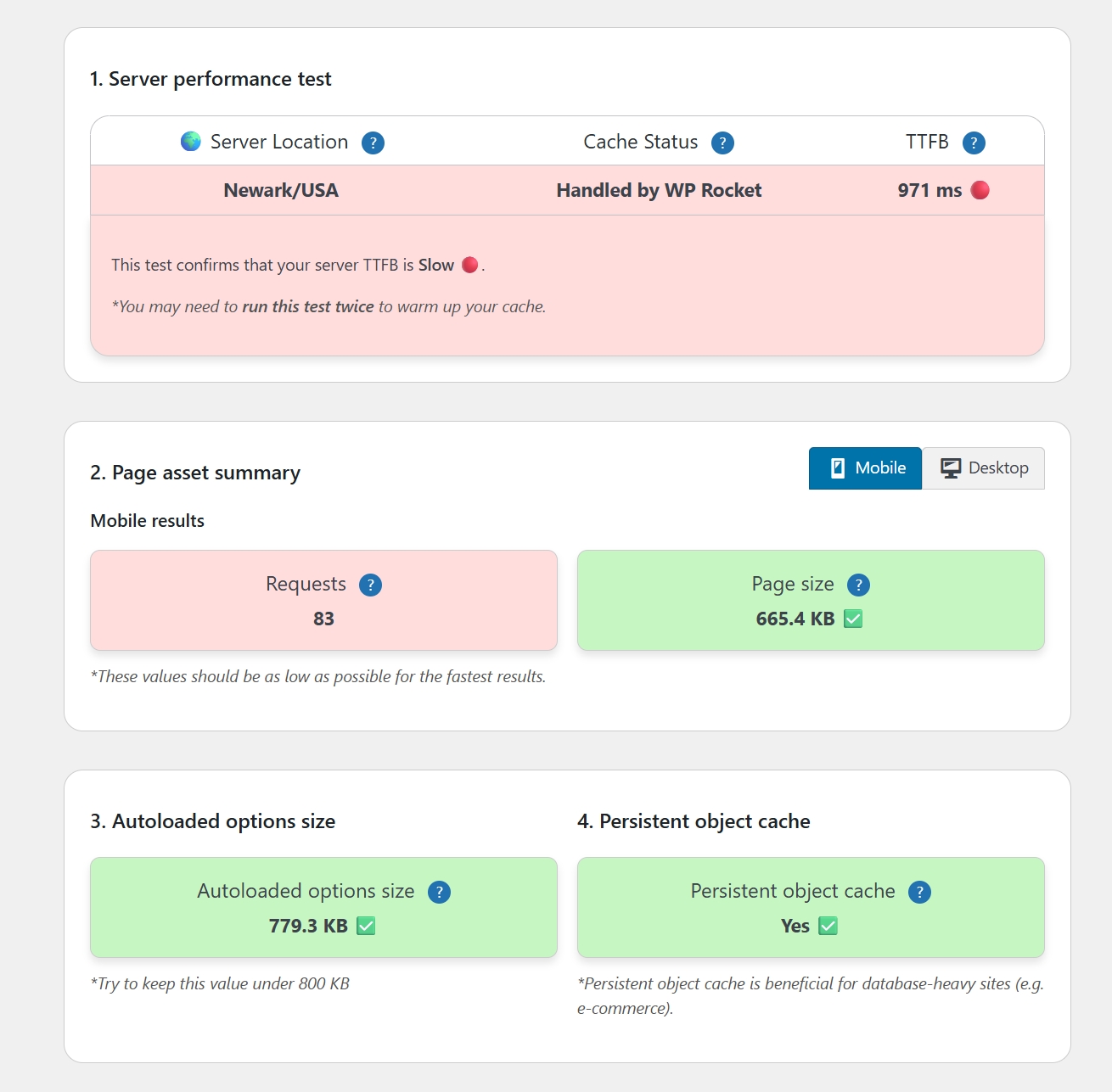 Speed Analyzer - partial tests Speed Analyzer tests